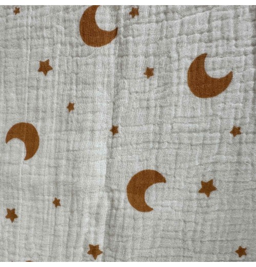 Custom 100% cotton safe double layer soft baby children crinkle gauze muslin crepe fabric