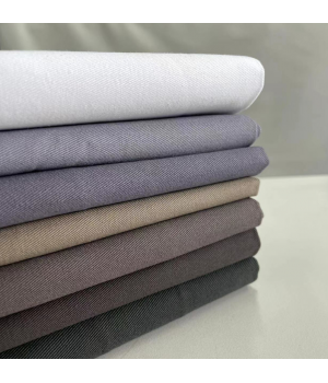 Multicolor 100 % cotton Sweat Absorbing Workwear Textile fabric Woven cotton Twill Yarn Card 128 * 60 Acid And Alkali Resistant