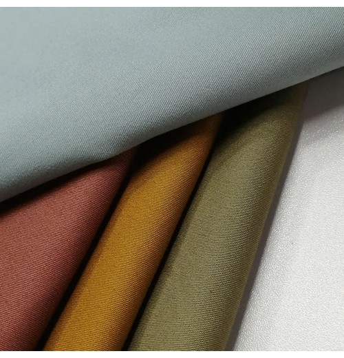 150GSM Cotton twill peach dyed woven spandex gabardine cotton fabric in roll cotton beige color