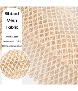 Cotton Mesh Pocket Mesh Material Diamond Shaped Handheld Mesh fabric Environmentally Friendly cotton Warp Knitting fabrics