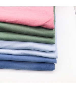 Custom jersey cotton rib fabric 93 Cotton 7 spandex knitted soft dyed organic rib fabric for t-shirt neckline