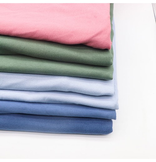 Custom jersey cotton rib fabric 93 Cotton 7 spandex knitted soft dyed organic rib fabric for t-shirt neckline